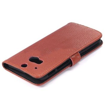 Wallet Flip Case for HTC ONE 2 M8 brown