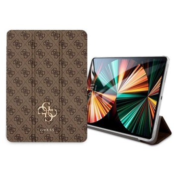 Калъф за таблет Guess 4G Folio Cover (GUIC12G4GFBR), за Apple iPad Pro 12.9 M1 (2021), с поставка, кафяв | JAR Computers Guess 4G Folio Cover GUIC12G4GFBR