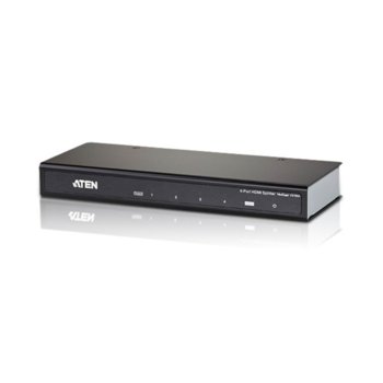 HDMI сплитер ATEN VS184A, от 1x HDMI(ж) към 4x HDMI(ж), до 15м, до Ultra HD резолюция, 3D поддръжка, 1 устройство | JAR Computers ATEN VS184A