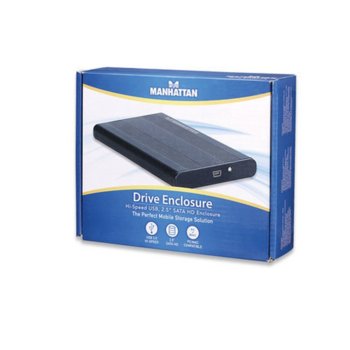 Кутия 2.5" (6.35 cm), Manhattan 130240, за 2.5" SATA HDD, USB 2.0 | JAR Computers MANHATTAN 130240 2.5" sata USB 2.0