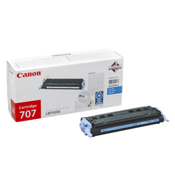 КАСЕТА ЗА CANON LBP 5000/5100 - Cyan - P№ CRG-707C - CR9423A004AA - заб.: 2500k | JAR Computers КАСЕТА ЗА CANON LBP 5000 - Cyan