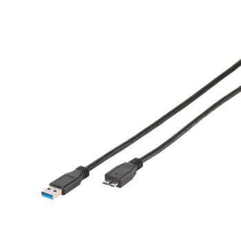 Кабел Vivanco 45236, USB 3.0 A(м) към USB Micro B(10-pin)(м), 0.25m, черен image