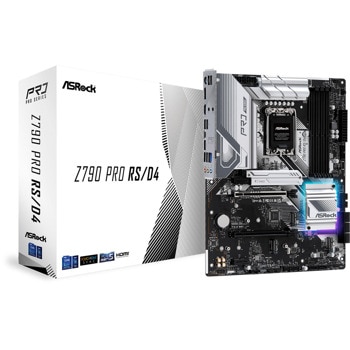 Дънна платка Asrock Z790 PRO RS/D4, Z790, LGA1700, DDR4, PCIe 5.0, HDMI (CF), 8 x SATA 3, 4x M.2, 1 x USB 3.2 Gen2x2 Type-C, ATX | JAR Computers ASRock Z790 PRO RS/D4 90-MXBJL0-A0UAY