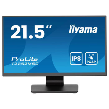 Тъч Монитор IIYAMA T2252MSC-B2AG, 21.5" (54.61 cm) IPS сензорен панел, Full HD, 5ms, 1000:1, 250 cd/m2, DisplayPort, HDMI, USB | JAR Computers IIYAMA T2252MSC-B2AG
