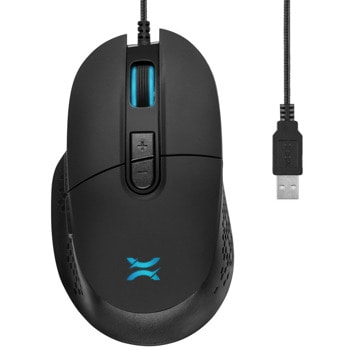 Мишка Noxo Turmoil, оптична (6400 dpi), 8 бутона, USB, черна, гейминг | JAR Computers Noxo Turmoil 1350006