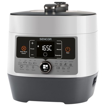 Мултифункционален уред за готвене Sencor SPR 3600WH, под налягане, мощност 1000W, капацитет 5.5L, 14 програми, бял | JAR Computers Sencor SPR 3600WH