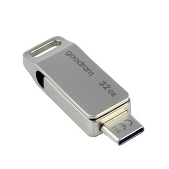 Памет 32GB USB Flash Drive, Goodram ODA3, USB 3.2/USB Type-C, сребриста | JAR Computers Goodram 32GB ODA3 USB 3.2