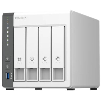 Мрежови диск (NAS) QNAP TS-433-4G, четириядрен ARM Cortex-A55 2.0GHz, без твърд диск (4x SATA 6Gb/s), 4GB DDR4, 1x (2.5G/1G/100M) | JAR Computers Qnap TS-433-4G