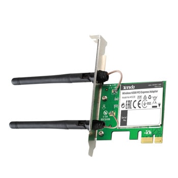 Мрежови адаптер Tenda W322E, 300 Mbps, Wireless N, PCIe 1x, 2 външни антени | JAR Computers Tenda W322E