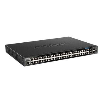 Суич D-Link DGS-1520-52MP, 10000Mbps, 52 порта, 44 x 10/100/1000 (PoE+) + 4x 2.5GBase-T (PoE+) + 2x 10 Gigabit Ethernet + 2x 10 Gigabit SFP+ | JAR Computers D-Link DGS-1520-52MP