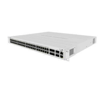 Суич MikroTik CRS354-48P-4S+2Q+RM, 48 порта, 48x 10/100/1000 Ethernet порта, 4x SFP+ порта | JAR Computers MikroTik CRS354-48P-4S+2Q+RM