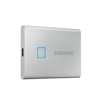 Памет SSD 2TB, Samsung T7 Touch, USB 3.2, 2.5"(6.35 cm), скорост на четене 1050 MB/s, скорост на запис 1000 MB/s | JAR Computers Samsung Portable SSD T7 Touch USB 3.2 2TB, Silver