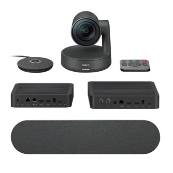 Конферентна камера Logitech Rally Ultra-HD ConferenceCam, 4K/UHD, вграден микрофон, управляема (PTZ), LAN, HDMI, USB, image
