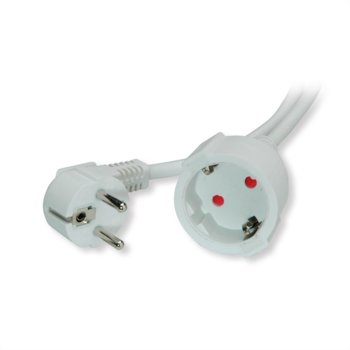 Разклонител Extension Cable 19.99.1177, 1 гнезда, 5 м., бял | JAR Computers Value Extension Cable with 3P AC 230V, white, 5 m