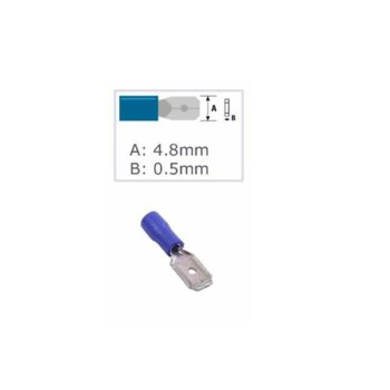 Кабелна обувка Fast On ST-173/st-163, 100 бр., синя | JAR Computers Fast On ST-173 / st-163 Blue