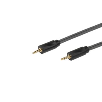 Кабел Vivanco 31977, 3.5mm Jack(м) към 3.5mm Jack(м), 1.5m, черен | JAR Computers Vivanco 31977 3.5mm Jack(м) към 3.5mm Jack(м) 1.5m
