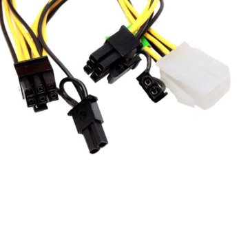 Захранващ кабел OEM, от 6-pin (ж) към 2x 6+2 pin (м) | JAR Computers OEM 6-pin (f) to 2x 6+2 pin