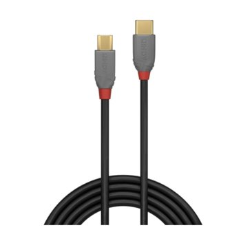 Кабел Lindy Anthra Line, от USB Type-C 2.0 (м) към USB Micro B 2.0 (м), 1.0 м, черен | JAR Computers USBC2.0(м)къмUSBMicroB2.0(м)1.0м