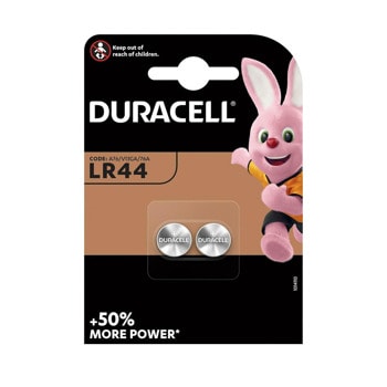 Батерии алкални Duracell DLLPLR44, LR44, 1.5V, 150mAh, 2бр. в опаковка | JAR Computers Duracell LR44 1.5V 2бр. DLLPLR44
