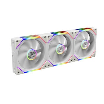 Вентилатори 120mm, Gamdias AEOLUS P2-1203 White A-RGB, 3-pin, 2400 rpm, 3 броя, бели | JAR Computers Вентилатори 120mm Gamdias AEOLUS P2-1203 бели