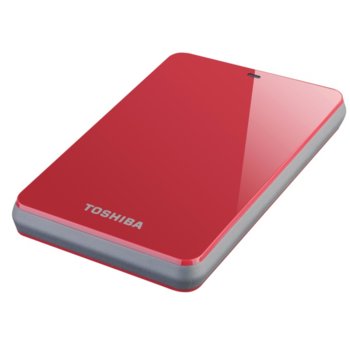 Твърд диск 500GB Toshiba STOR.E Canvio, червен, 2.5" (6.35cm), външен, USB3.0, 2г. гаранция | JAR Computers 500GB Toshiba STOR.E Canvio Red