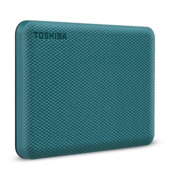 Твърд диск 2TB, Toshiba Canvio Advance, зелен, външен, 2.5" (6.35 cm), USB 3.2 Gen 1 | JAR Computers Toshiba 2TB Canvio Advance Green