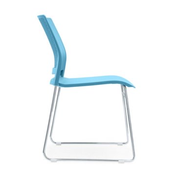 Посетителски стол RFG Gardena M, пластмасов, синя седалка, синя облегалка, 4 броя в комплкет image