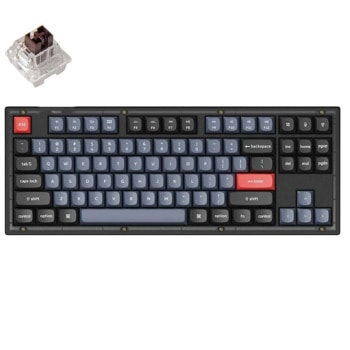 Клавиатура Keychron V3-C3, механична, Keychron K Pro Brown суичове, гейминг, черна, RGB подсветка, USB-C | JAR Computers Клавиатура Keychron V3-C3