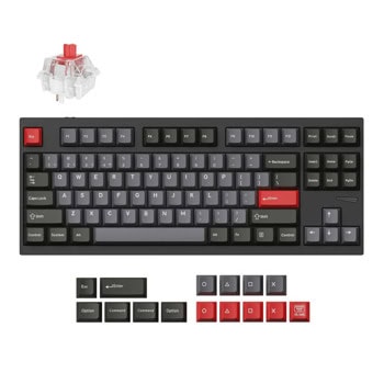 Клавиатура Lemokey L4 QMK (L4-C1), безжична/жична, механична, Keychron Super Red суич, RGB подсветка, N-Key Rollover, черна, Wireless, USB, Bluetooth | JAR Computers Lemokey L4 QMK Black Red Switch L4-C1