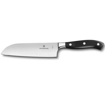 Кухненски нож Victorinox Grand Maitre Santoku Forged, сантоку, неръждаема стомана, 17 см, черен | JAR Computers Victorinox Grand Maitre Santoku Forged 7.7303.17G