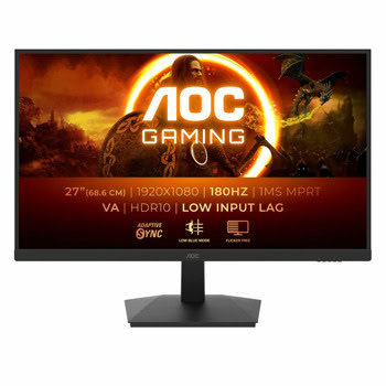 Монитор AOC 27G15N2, 27" (68.58cm) VA панел, 180Hz, Full HD, 1ms, 80 000 000:1, 300cd/m2, DisplayPort, HDMI | JAR Computers AOC 27G15N2
