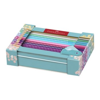 Цветни моливи Faber-Castell Sparkle, различни цветове, 20 бр., включена острилка | JAR Computers Faber-Castell Sparkle 20 цвята острилка
