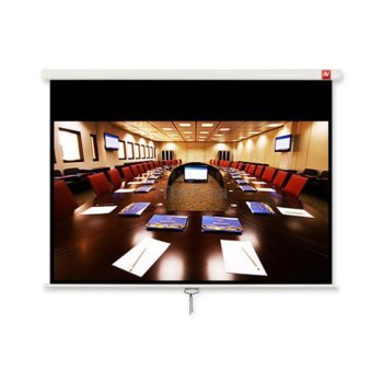 Екран Avtek Business 280, ръчен за монтаж на стена или таван, Matt White, 2800 x 2800 мм, 125", 16:10 | JAR Computers Avtek Business 280