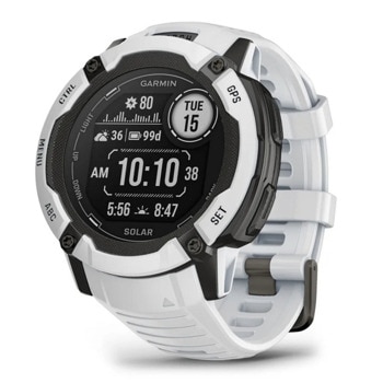 Смарт часовник Garmin Instinct 2X Solar Whitestone, 1.1" x 1.1" (2.7 x 2.7cm), MIP дисплей, до 60 часа време на работа в GPS режим, пулсомер, слънчево зареждане, GPS, фитнес режими, бял | JAR Computers Garmin Instinct 2X Whitestone