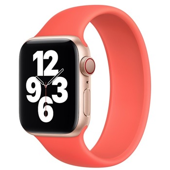 Каишка Sdesign Silicone SoloLoop Band (SDLOOP-CR-44), силиконова, за смарт часовник Apple Watch 42/44mm, светлочервена | JAR Computers Sdesign Silicone SoloLoop Band SDLOOP-CR-44
