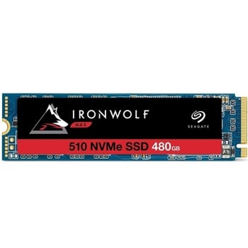 Памет SSD 480GB, Seagate IronWolf 510 (ZP480NM30011), PCIe NVMe, M.2 (2280), скорост на четене 2650 MB/s, скорост на запис 600 MB/s | JAR Computers Seagate 480GB IronWolf 510 ZP480NM30011