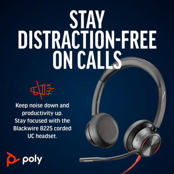 Poly Blackwire 8225 Stereo 8X223AA