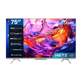 Телевизор Metz 75MUD7000Z, 75" (190.5cm) 4K/UHD Smart TV, HDR10, DVB-T2/C/S2, Bluetooth, LAN, 3x HDMI, 2x USB | JAR Computers Metz 75MUD7000Z