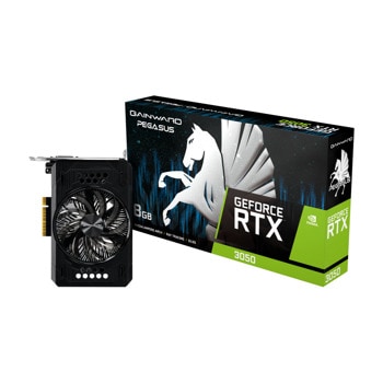 Видео карта Nvidia GF RTX 3050, 8GB, Gainward Pegasus, PCI-E 4.0, GDDR6, 128-bit, DisplayPort, HDMI, DVI-D | JAR Computers Gainward GF RTX 3050 Pegasus NE63050018P1-1070E