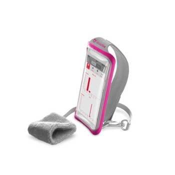 Калъф за телефон Cellularline, универсален, за телефони до 5.2", за китка, сив/розов | JAR Computers Cellularline IT3541