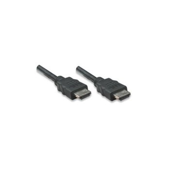 Кабел MANHATTAN 391528, HDMI(м) към HDMI(м), 3м, черен | JAR Computers MANHATTAN HDMI(м) към HDMI(м) 3м 391528