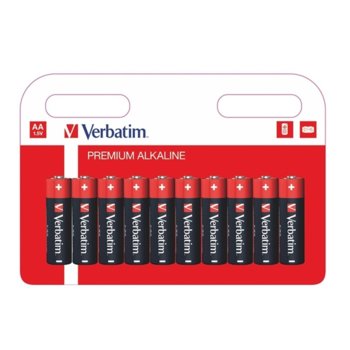 Батерия алкална Verbatim, AA, LR6, 1.5V, 10 бр. image