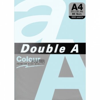 Хартия Double A 15509, A4, 80 g/m2, 500 листа, синя | JAR Computers Double A СИН ОП.500 15509