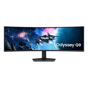Монитор Samsung Odyssey G9 LS-49CG950 (2023), 49" (124.46 cm) VA Curved панел, DQHD (5120x1440pix), 240Hz, 1ms, 450 cd/m2, DisplayPort, HDMI, USB | JAR Computers Samsung Odyssey G9 LS-49CG950 (2023) VA Curved