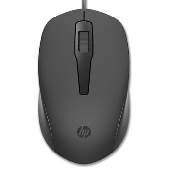 Мишка HP 150 (240J6AA), оптична (1600 dpi), USB, черна | JAR Computers HP 240J6AA