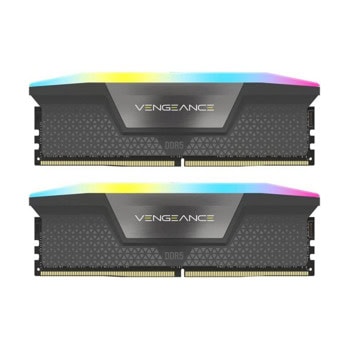 Памет 96GB (2x48GB) DDR5 6000MT/s, Corsair Vengeance RGB Grey, CMH96GX5M2E6000Z36, 1.4V | JAR Computers Corsair CMH96GX5M2E6000Z36