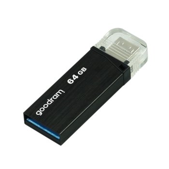 Памет 64GB, Goodram OTN3, USB 3.0, black, OTG | JAR Computers Памет 64GB Goodram OTN3-0640K0R11