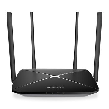 Рутер Mercusys AC12G, 867Mbps, 2.4 GHz (300Mbps)/5 GHz (867 Mbps), 3x LAN 10/100/1000, 1x WAN 10/100/1000, 4 външни антени | JAR Computers Mercusys AC12G