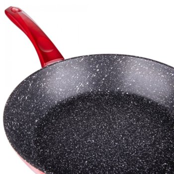 Универсален тиган Zephyr ZP 4419 H28, алуминий, мраморно покритие, 28 cm диаметър, 5.8 cm дълбочина, червен | JAR Computers Тиган с мраморно покритие ZEPHYR ZP 4419 H28