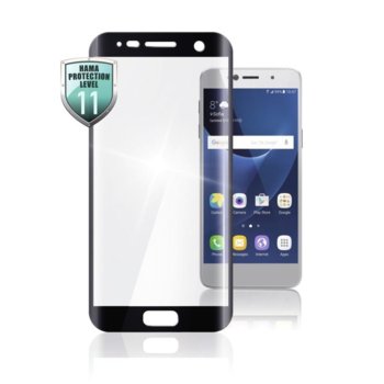 Протектор от закалено стъкло /Tempered Glass/ Hama 3D Full-Screen 178986 за Samsung Galaxy S9, черен | JAR Computers Hama 3D Full-Screen 178986